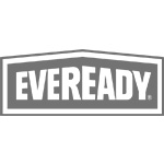 A black and white logo of eveready